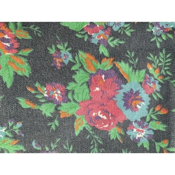 Vtg Oleg Cassani Denim Floral Shorts High Waist 90’s Hippie Size 14 Boho Barbie‍ - Picture 13 of 13